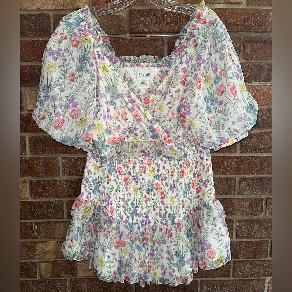 SAYLOR Puff Sleeve Skirt Set size Small